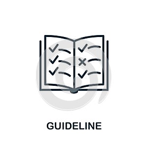 Guideline icon. Simple element from regulation collection. Filled Guideline icon for templates, infographics and more photo