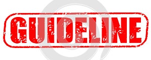 Guideline stamp on white background