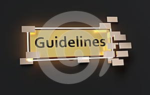 Guidelines modern golden sign photo