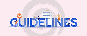 Guidelines and orders. Information management rule business guidance corporate. photo