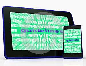Guidelines Tablet Means Instructions Protocols And Ground Rules photo