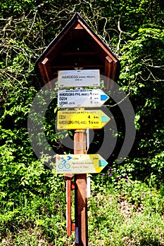 guideposts, Hardegg, Lower Austria, Austria photo
