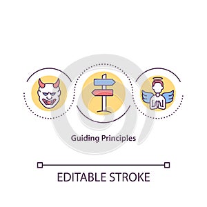 Guiding principles concept icon