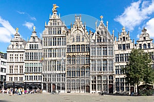 Guild houses in the Grote Markt, Antwerp, Belgium