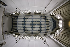 GUILDFORD, UNITED KINGDOM - Apr 04, 2018: A ceiling in Guildford Cathedral