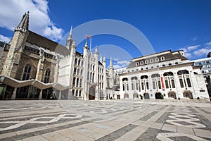 Guildhall and the Guildhall Art Gallery in London