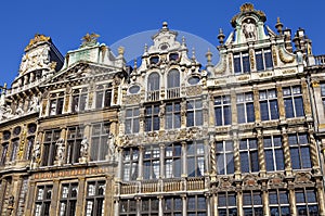 Guildhalls in the Grand Place in Brussels.