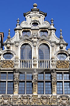 Guildhalls in the Grand Place in Brussels.