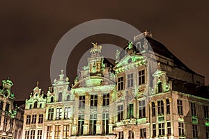 Guildhalls on Grand Place in Brussels, Belgium