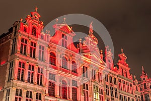 Guildhalls on Grand Place in Brussels, Belgium