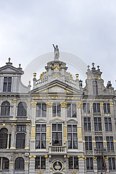 Guildhalls on Grand Place in Brussels, Belgium.