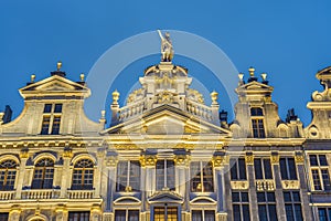 Guildhalls on Grand Place in Brussels, Belgium.