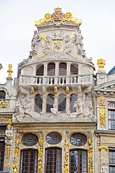 Guildhalls on the Grand Place it is the central square of Brussels. Belgium.