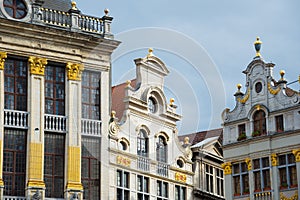 Guildhalls on the Grand Place it is the central square of Brussels. Belgium.