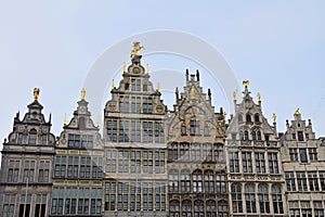 Guildhalls at Grote Markt square of Antwerp