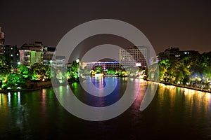 Guilin City Centre at Night