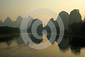 Guilin lijiang river in China