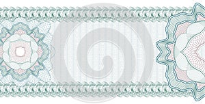 Guilloche Background for certificate, banknote, voucher, money design, currency, note, check, ticket.