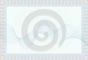Guilloche background texture. For certificate, voucher, banknote, voucher, money design, currency, note, check, ticket