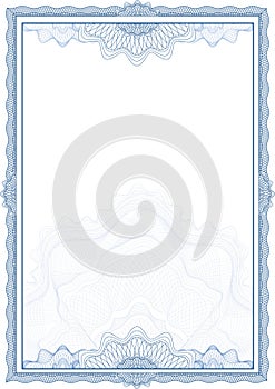 Guilloche border for diploma or certificate