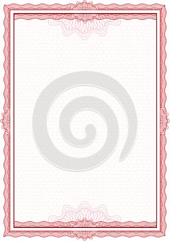 Guilloche border for diploma or certificate