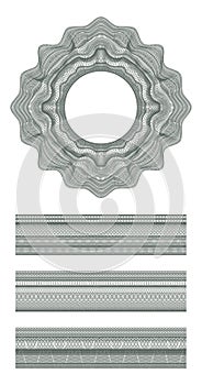 Guilloche decorative elements