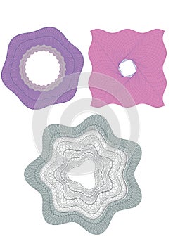 Guilloche Pattern Rosette for Certificate Watermarks