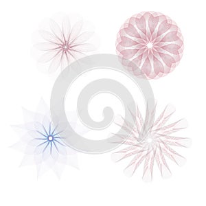 Guilloche Pattern Rosette for Certificate watermarks certificate diploma