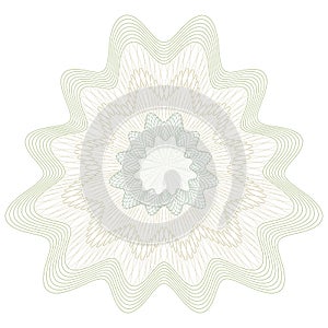 Guilloche Pattern and Rosette Design Element