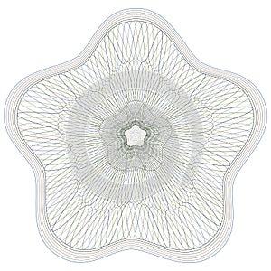 Guilloche Pattern and Rosette Design Element