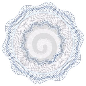 Guilloche Pattern and Rosette Design Element
