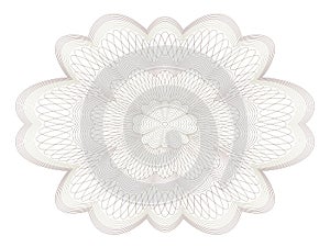 Guilloche Pattern and Rosette Design Element