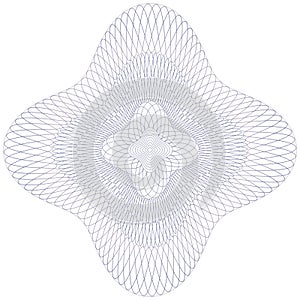 Guilloche Pattern and Rosette Design Element