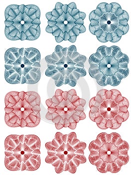 Guilloche - rosettes photo