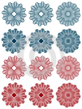 Guilloche - rosettes photo