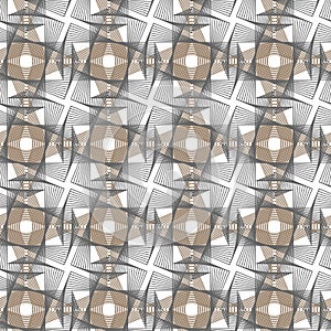 Guilloche vector seamless micro pattern. Grey background with thin lines and optical blending