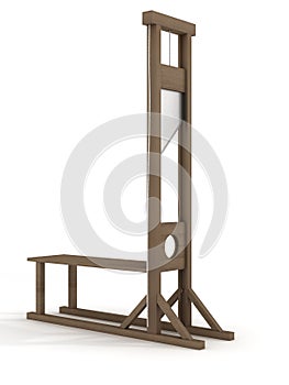 Guillotine on a white background.