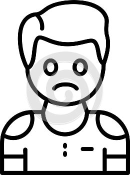 Guilt Outline Vector Icon