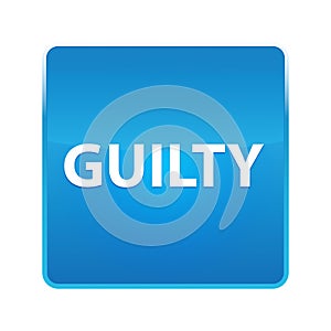 Guilty shiny blue square button