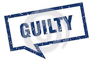 guilty speech bubble.