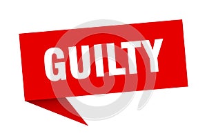 guilty speech bubble.