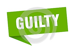 guilty speech bubble.