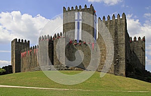 Guimaraes castle and surrounding park, the northern Portugal photo