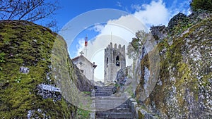 GUIMARAES, PORTUGAL - Architecture of the Toural square of Historic Centre of Guimaraes, Portugal. UNESCO World Heritage