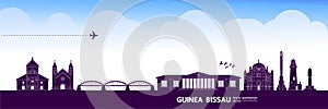 Guinea Bissuau Deep Blue travel destination vector illustration photo