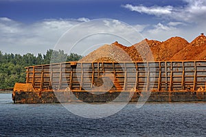 Guinea Conakry West Africa Boke province Kamsar river Nuniez bauxite in bulk from Guinean mining photo