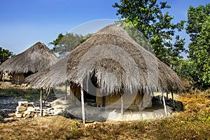 Guinea West Africa Boke province. Common typical village.