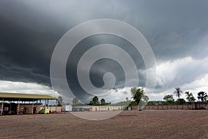 Guinea West Africa Boke province Kamsar  common huge rain is coming photo