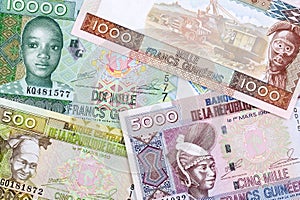 Guinean money a business background photo