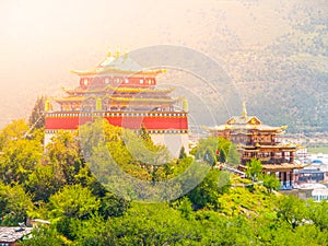 Guishan Si monastery in Shangri-la County, or Zhongdian, Yunnan Province, China